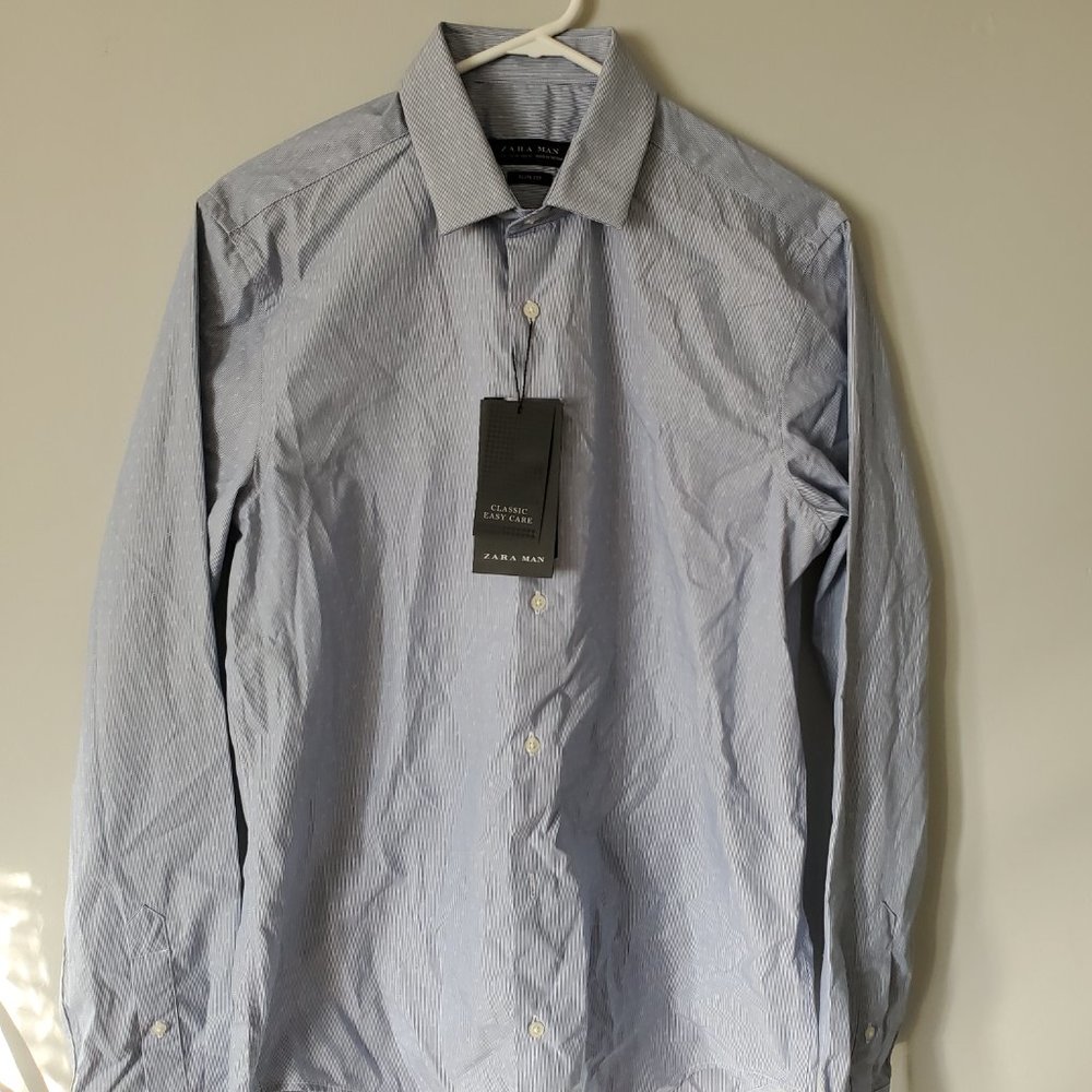 Blue Zara Man Button-up shirt NWT